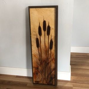 Vintage Cattail Wall Art